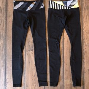 2 Pairs Black Lululemon Leggings